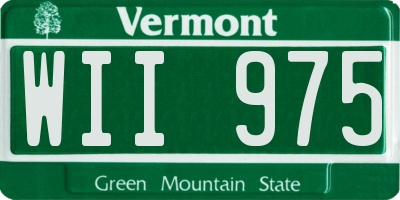 VT license plate WII975