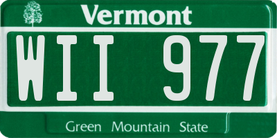 VT license plate WII977