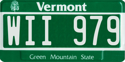 VT license plate WII979