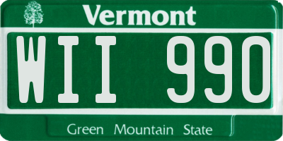VT license plate WII990