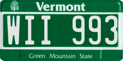 VT license plate WII993