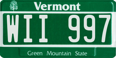 VT license plate WII997