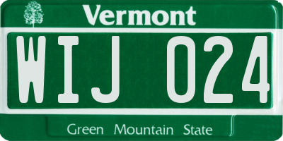 VT license plate WIJ024