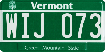 VT license plate WIJ073
