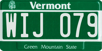 VT license plate WIJ079