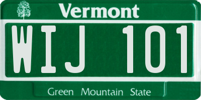 VT license plate WIJ101