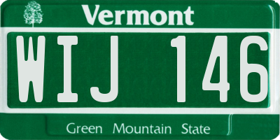 VT license plate WIJ146