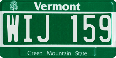 VT license plate WIJ159