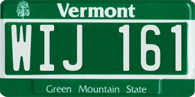 VT license plate WIJ161