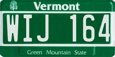 VT license plate WIJ164