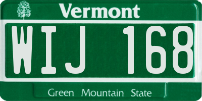 VT license plate WIJ168