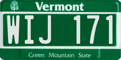 VT license plate WIJ171