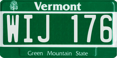 VT license plate WIJ176