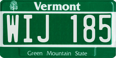 VT license plate WIJ185