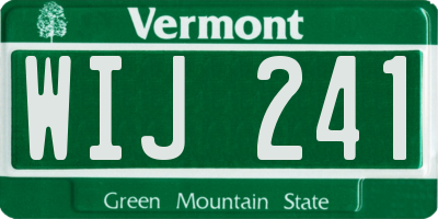 VT license plate WIJ241