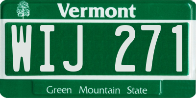 VT license plate WIJ271