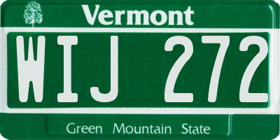 VT license plate WIJ272