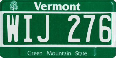 VT license plate WIJ276