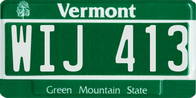 VT license plate WIJ413