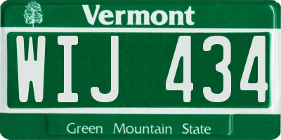 VT license plate WIJ434