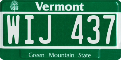 VT license plate WIJ437