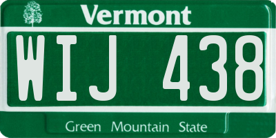 VT license plate WIJ438