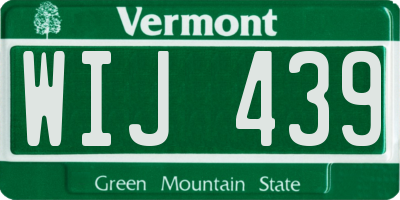 VT license plate WIJ439