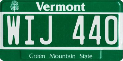 VT license plate WIJ440