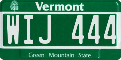 VT license plate WIJ444
