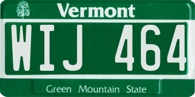 VT license plate WIJ464
