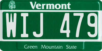 VT license plate WIJ479