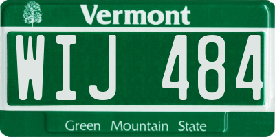 VT license plate WIJ484
