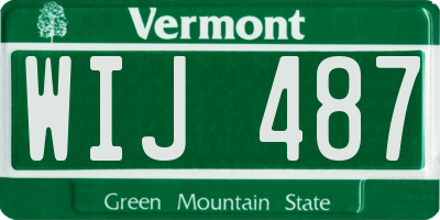 VT license plate WIJ487