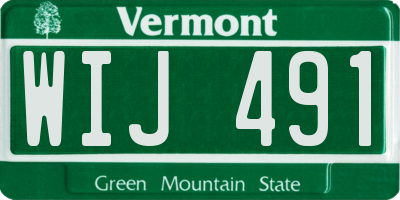 VT license plate WIJ491