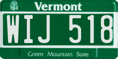 VT license plate WIJ518