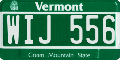 VT license plate WIJ556