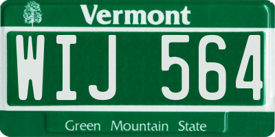 VT license plate WIJ564