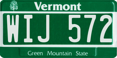 VT license plate WIJ572