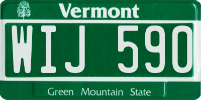 VT license plate WIJ590