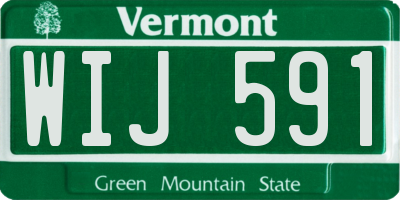 VT license plate WIJ591