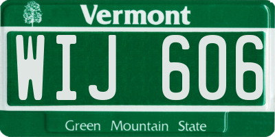 VT license plate WIJ606