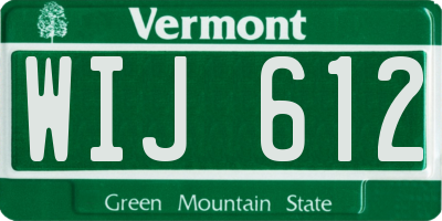 VT license plate WIJ612