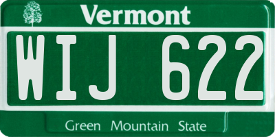 VT license plate WIJ622