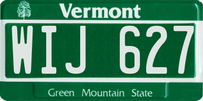 VT license plate WIJ627