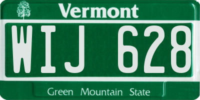 VT license plate WIJ628