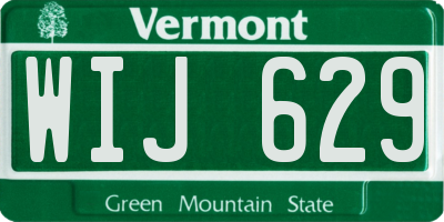 VT license plate WIJ629