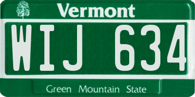 VT license plate WIJ634