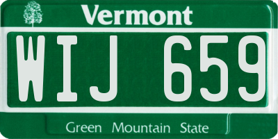 VT license plate WIJ659