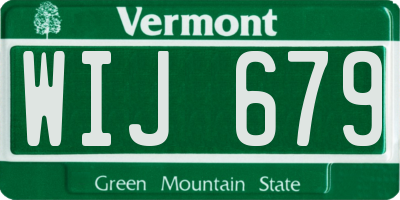 VT license plate WIJ679