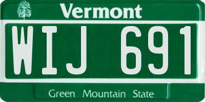 VT license plate WIJ691